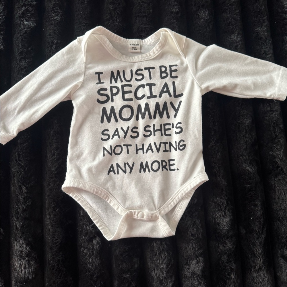 White Baby Onesie with Fun Print